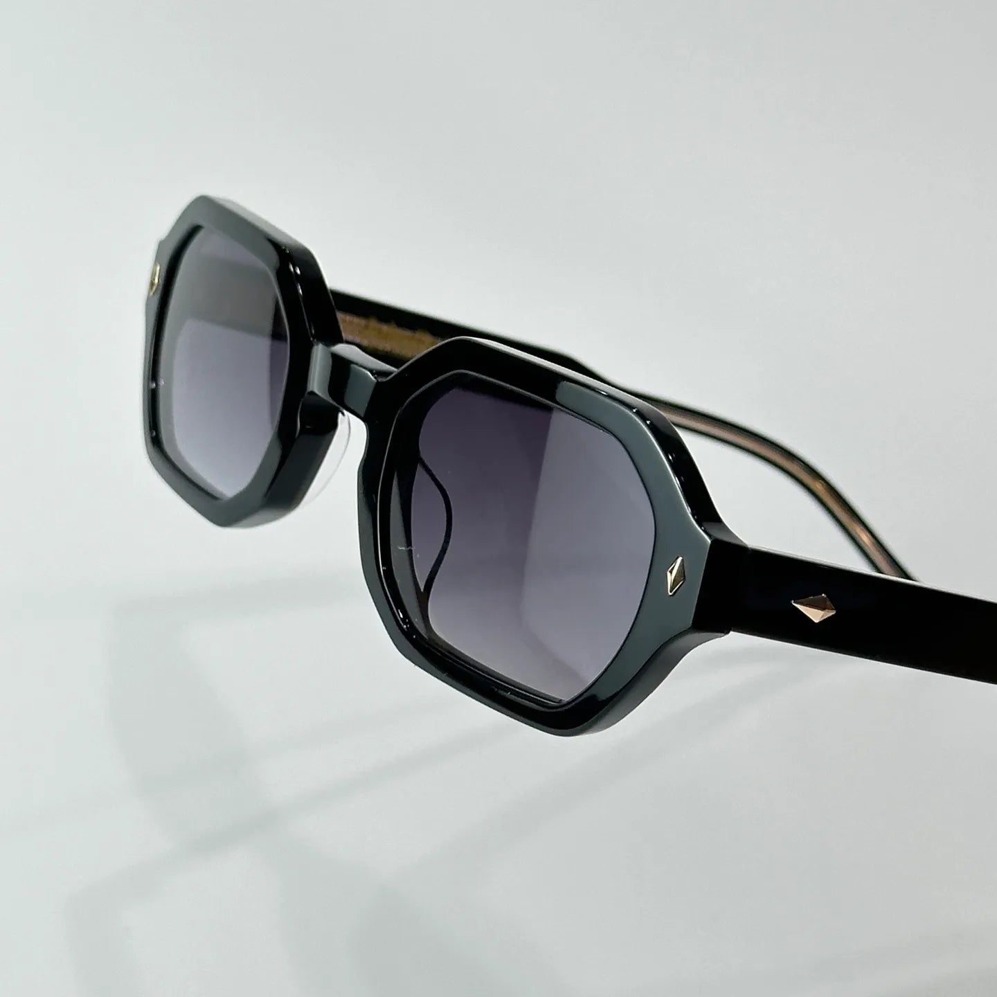 Men's John Dalia MILLA Luxury Brand Designer Sunglasses - Square Hexagon Acetate Frame Retro Vintage Eyewear for Summer small size vintage style