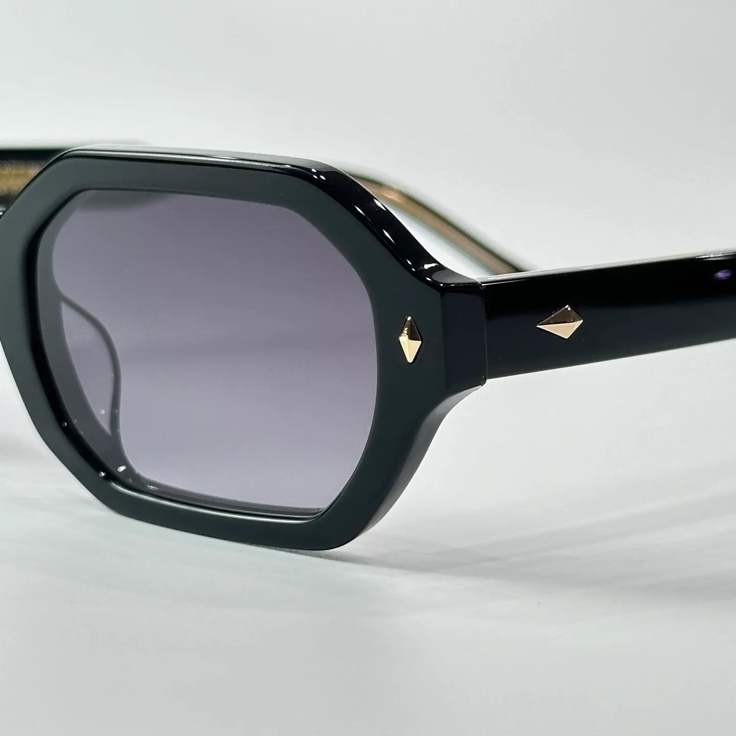Men's John Dalia MILLA Luxury Brand Designer Sunglasses - Square Hexagon Acetate Frame Retro Vintage Eyewear for Summer small size vintage style