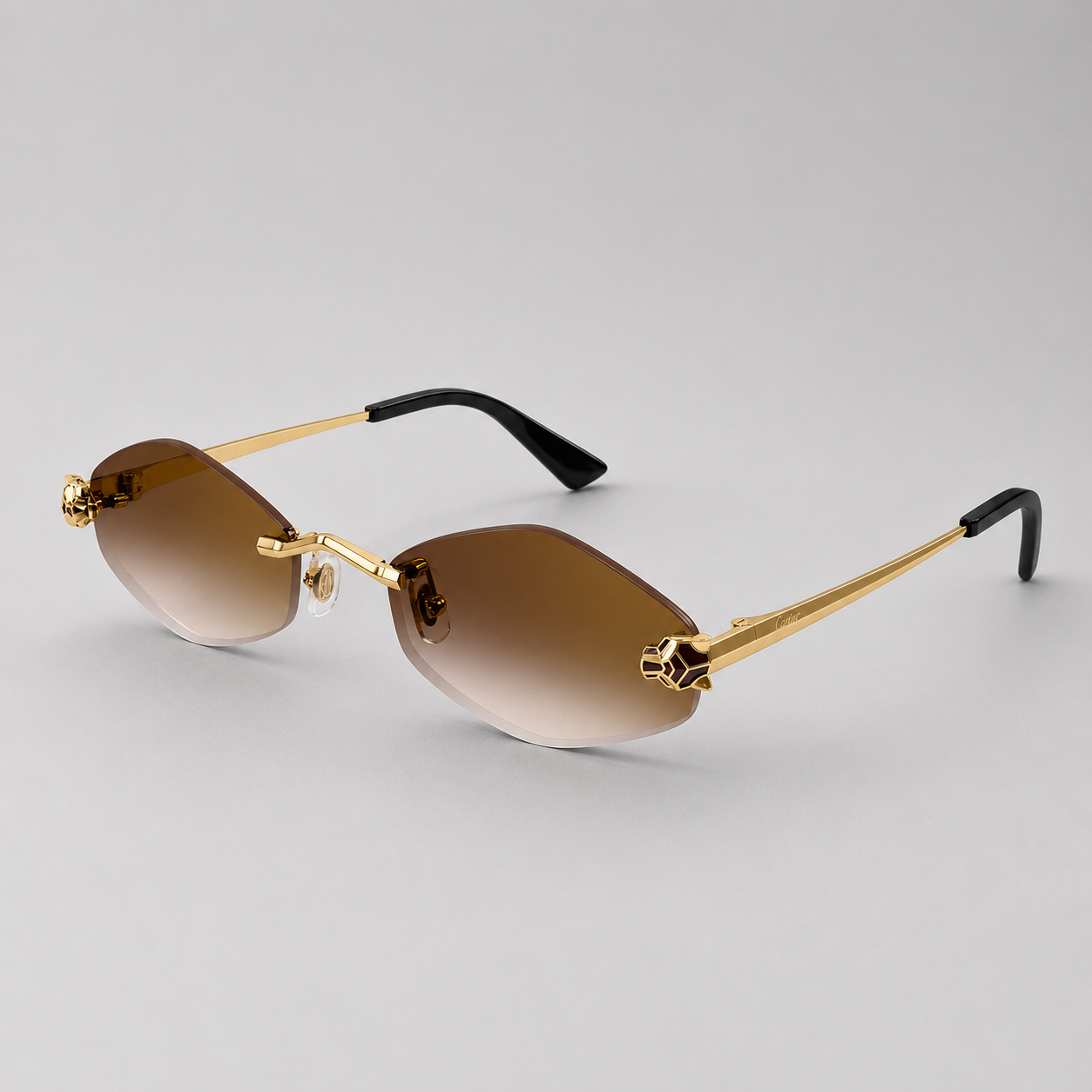 CARTIER CT0433S ZONNEBRIL GOUD BRUIN