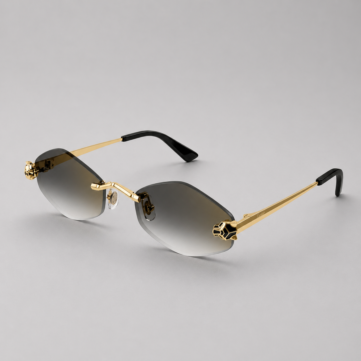 Cartier CT0433S Goud Grijs
